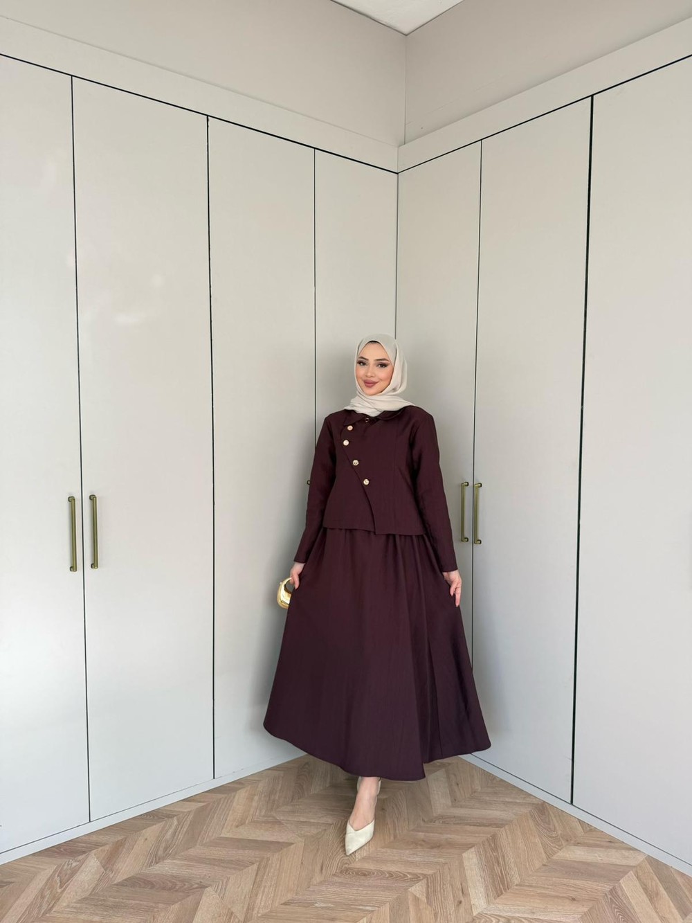 TAKM-2231H&R ButikTB-Melina Takım Mürdüm