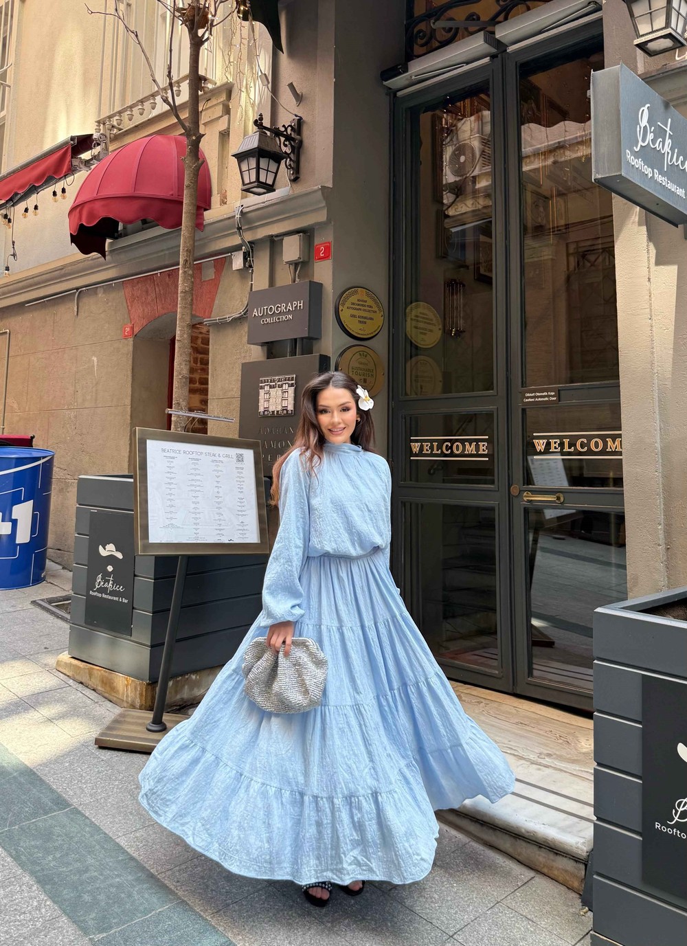 HR-0699H&R ButikTB- Sewli Etekli Takım Bebe Mavi