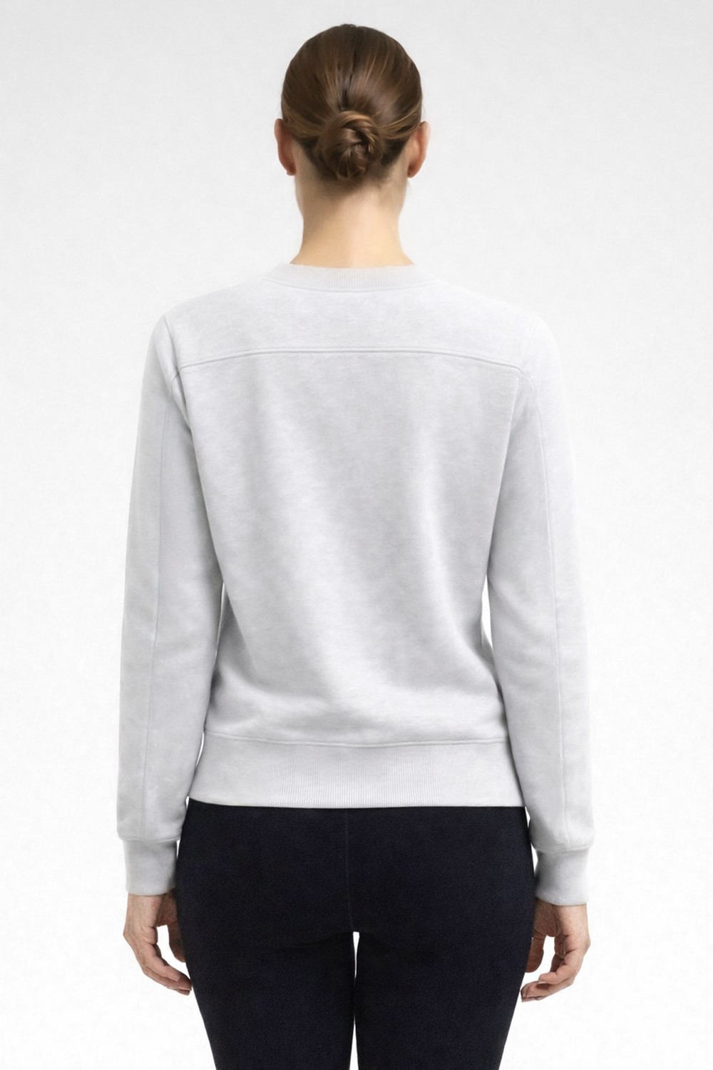 Kadın Orta Sweatshirt Gri Melanj