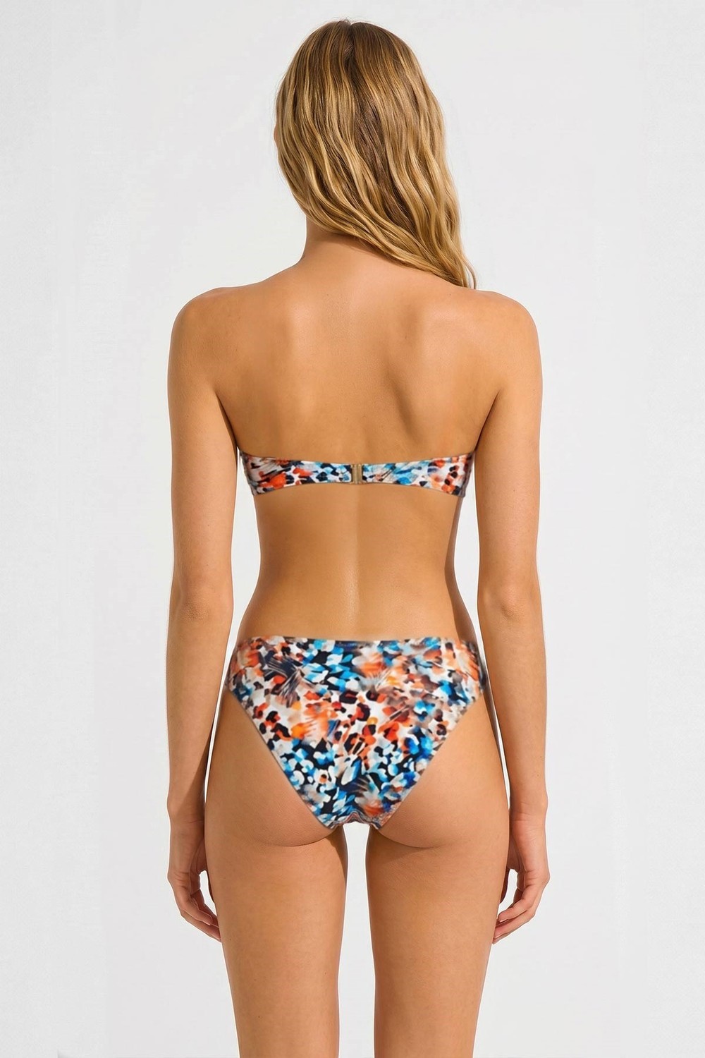 Mısırlı Aksesuarlı Soft Straplez Bikini Takım Çok Renkli