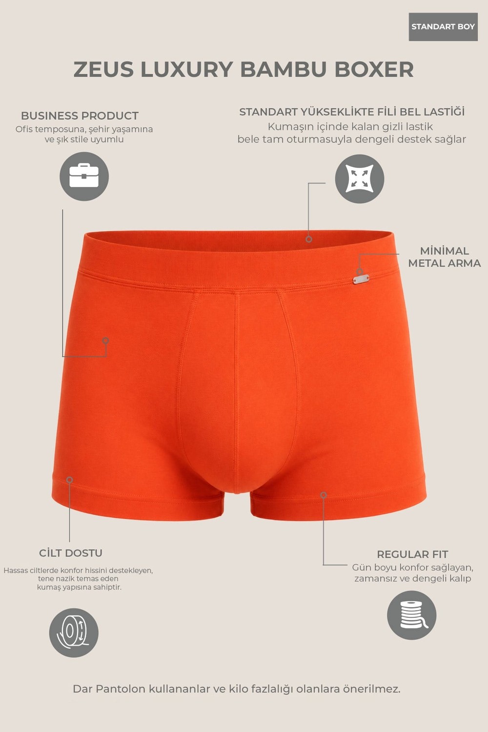 Mısırlı BAMBU ZEUS LUXURY Regular Fit Metal Armalı Boxer Haki Zeytin