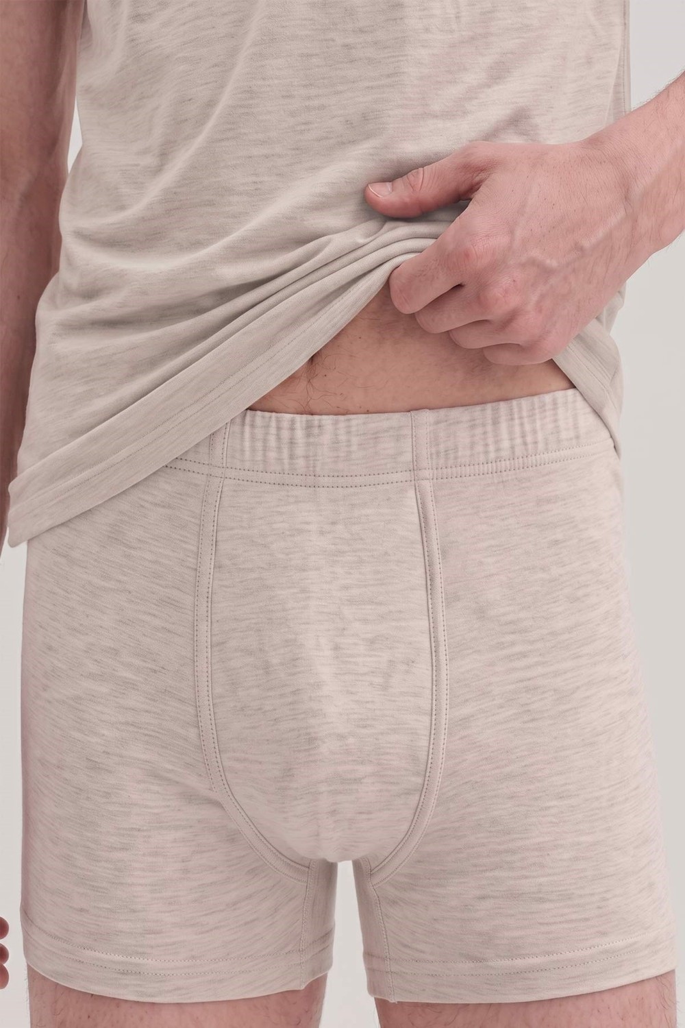 Mısırlı Erkek Gümüş Kısa Boxer Gri Melanj