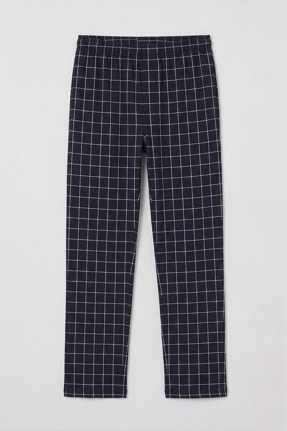 Mısırlı Erkek Pamuk İnce Ekoseli Alt  Pijama Lacivert