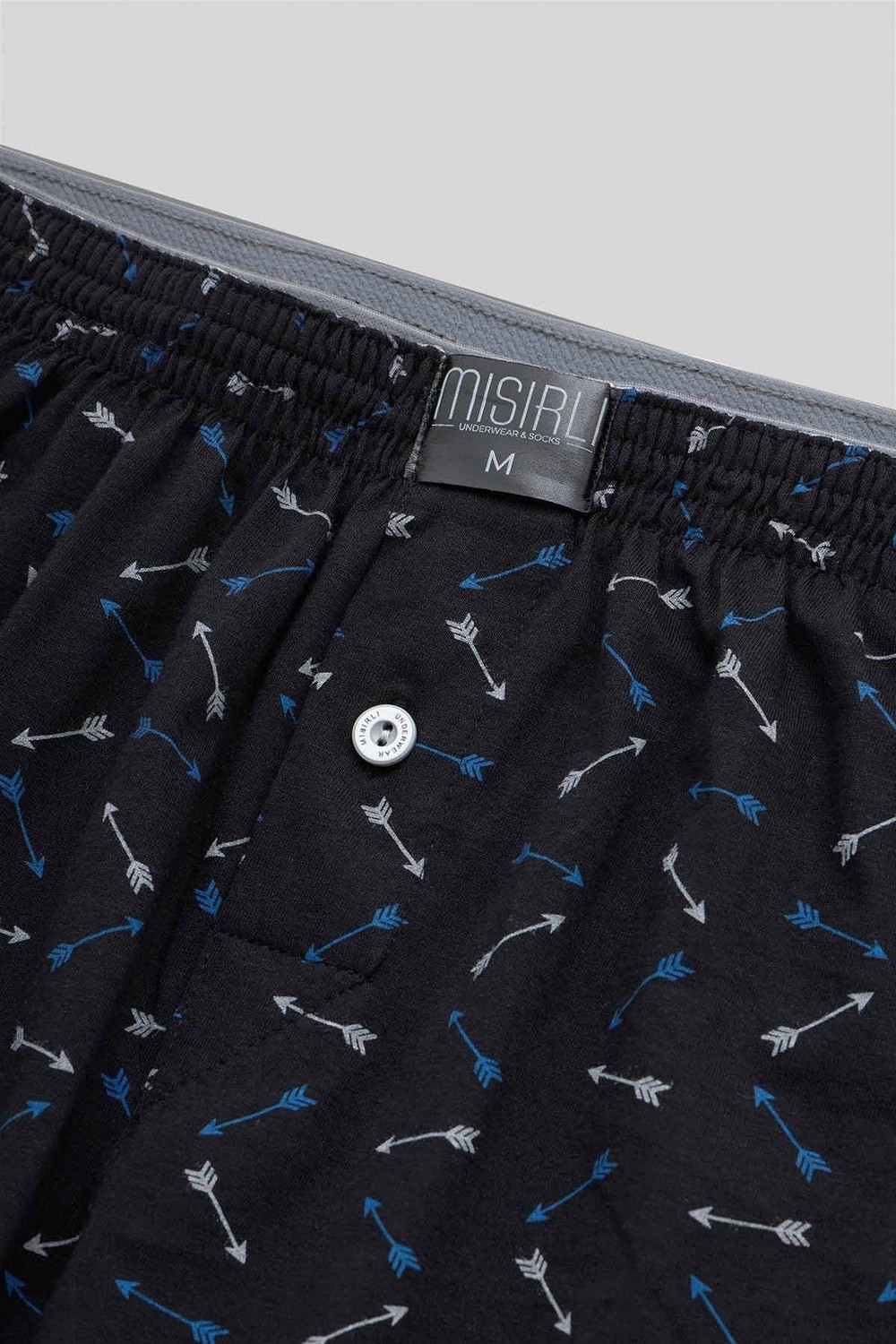 Mısırlı Erkek Pamuk Artemis Relax Fit Boxer Ok Desenli/Siyah