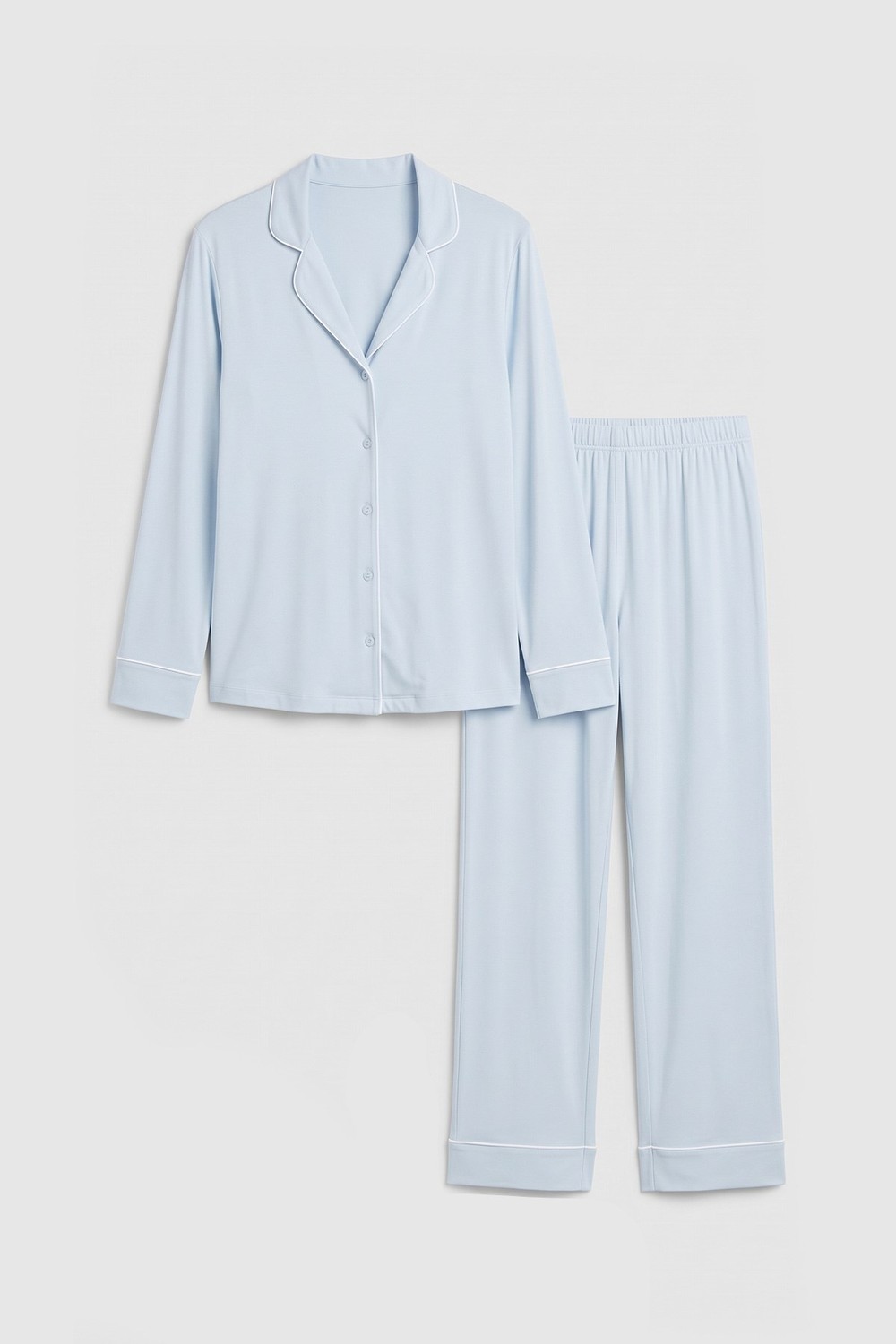 Mısırlı Kadın %100 Pamuk Pijama Takımı Bebe Mavi