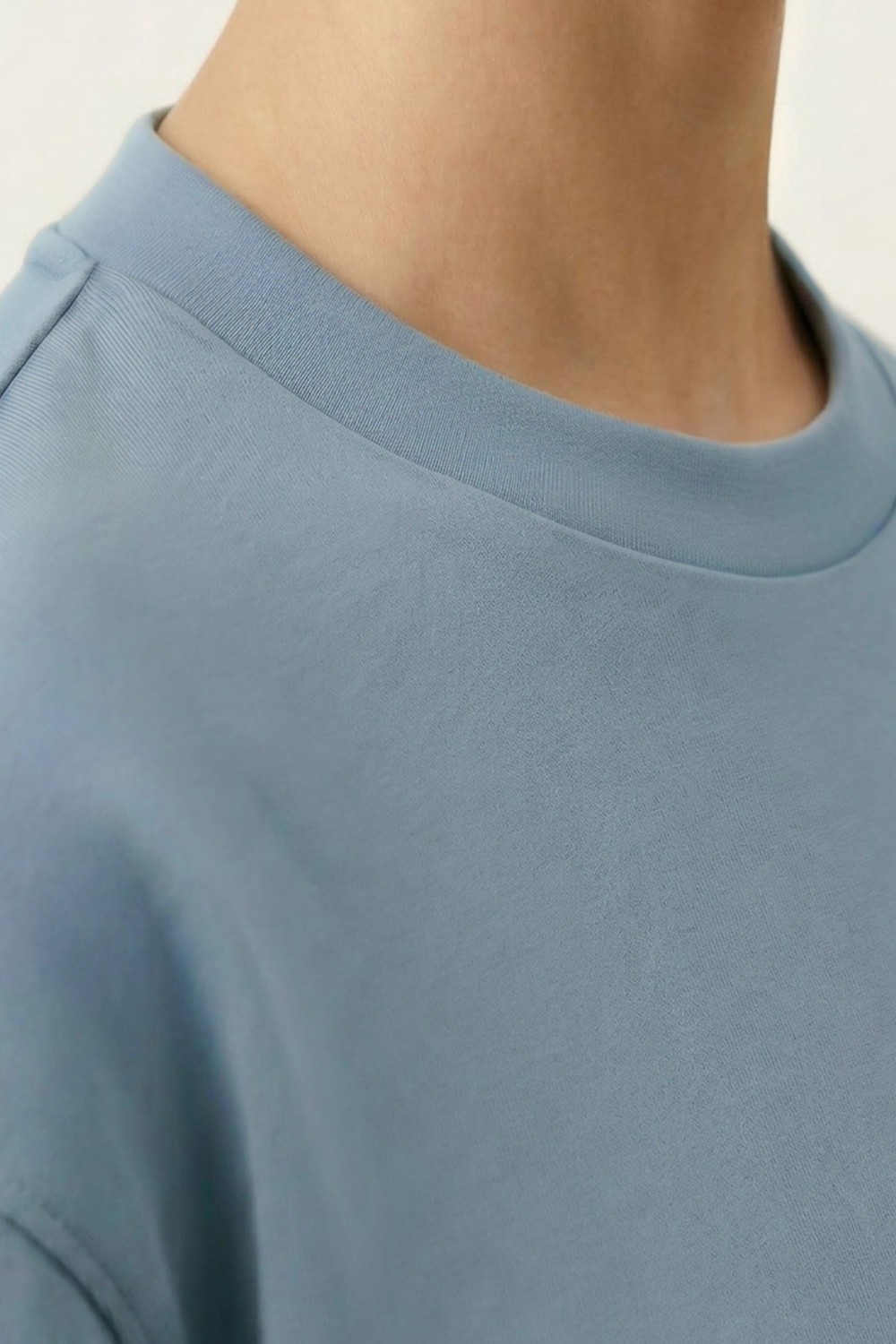 Mısırlı Kadın Modal Crop Sweatshirt Mavi