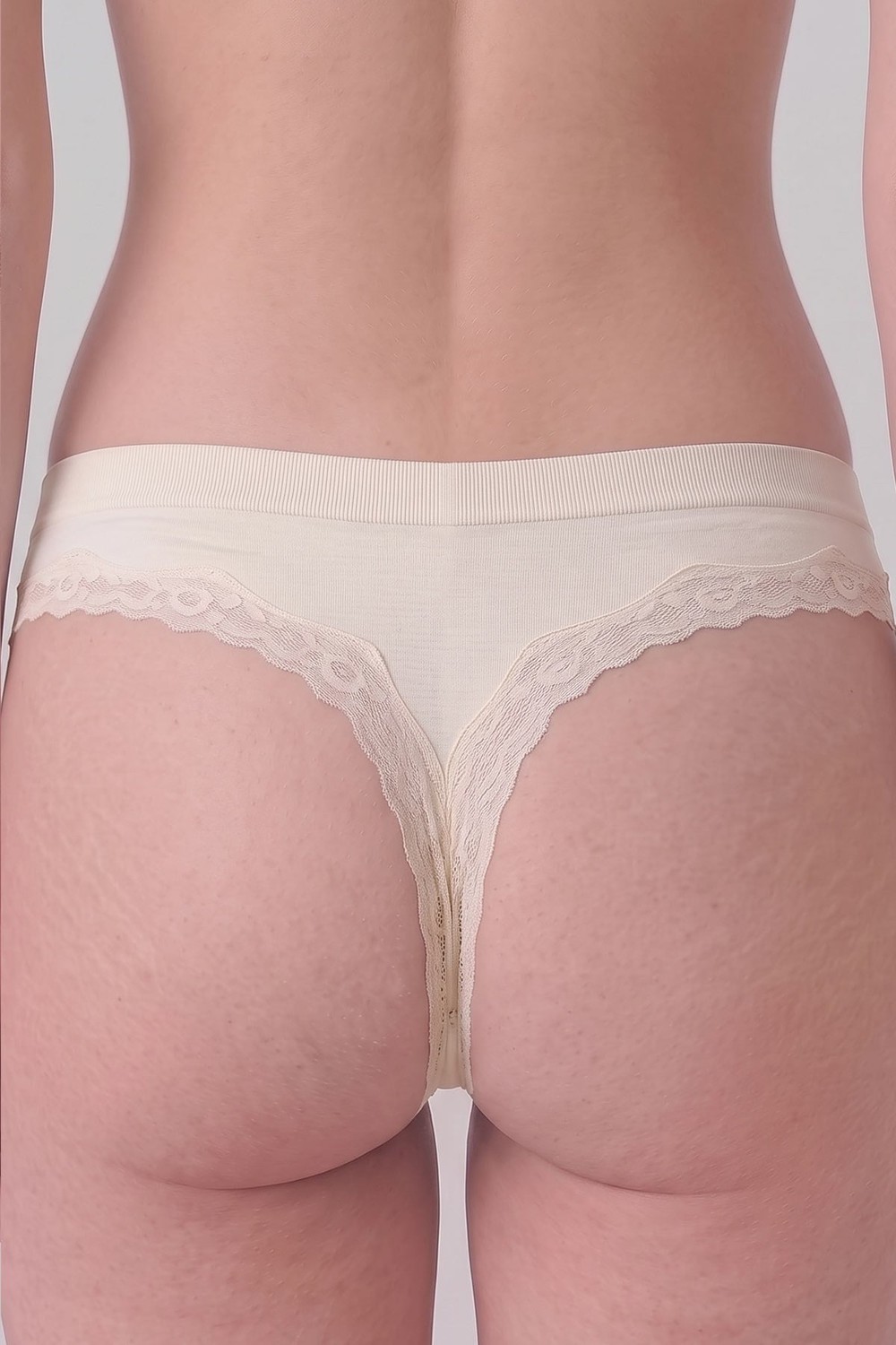 Mısırlı Kadın Modal Seamless Tanga Slip Ekru