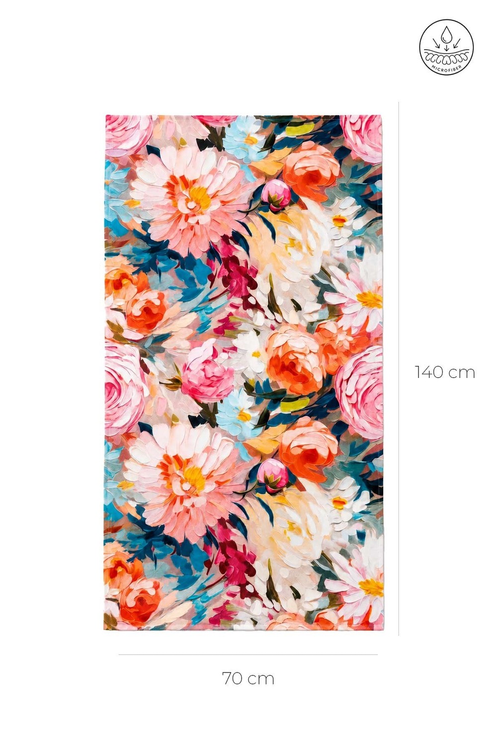 Mısırlı Kadın Pamuklu Baskılı Microfiber Plaj Havlu Çok Renki