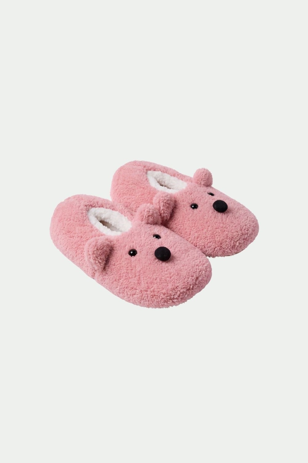 Mısırlı Panda Figürlü Panduf Açık Pembe
