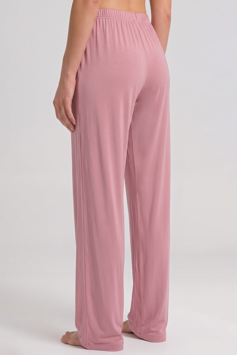 Mısırlı Kadın Viskon Alt Pijama Açık Pembe