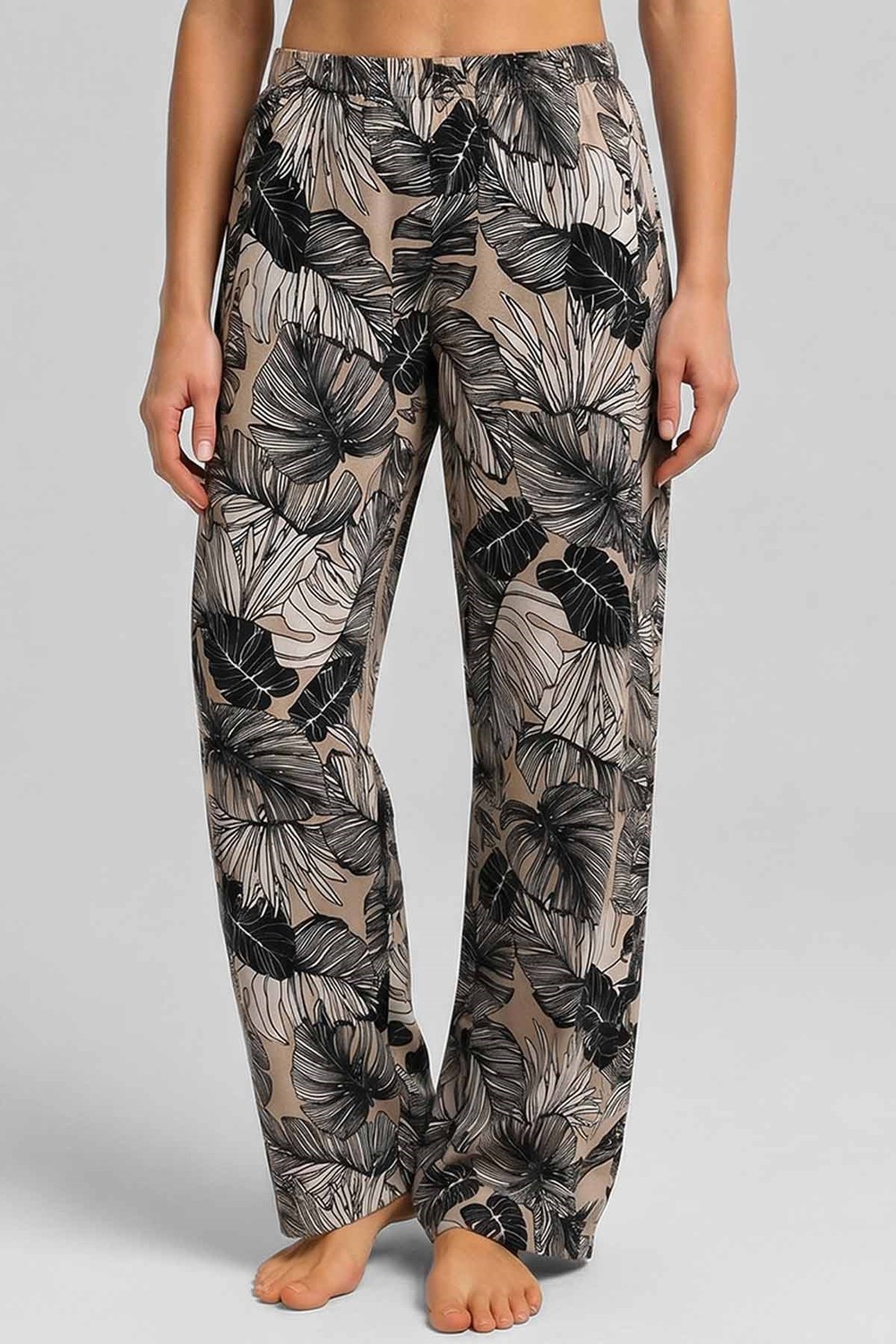 Mısırlı Kadın Viskon Alt Pijama Bej