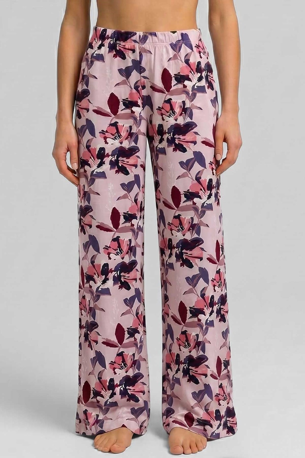 Mısırlı Kadın Viskon Alt Pijama Gül Kurusu