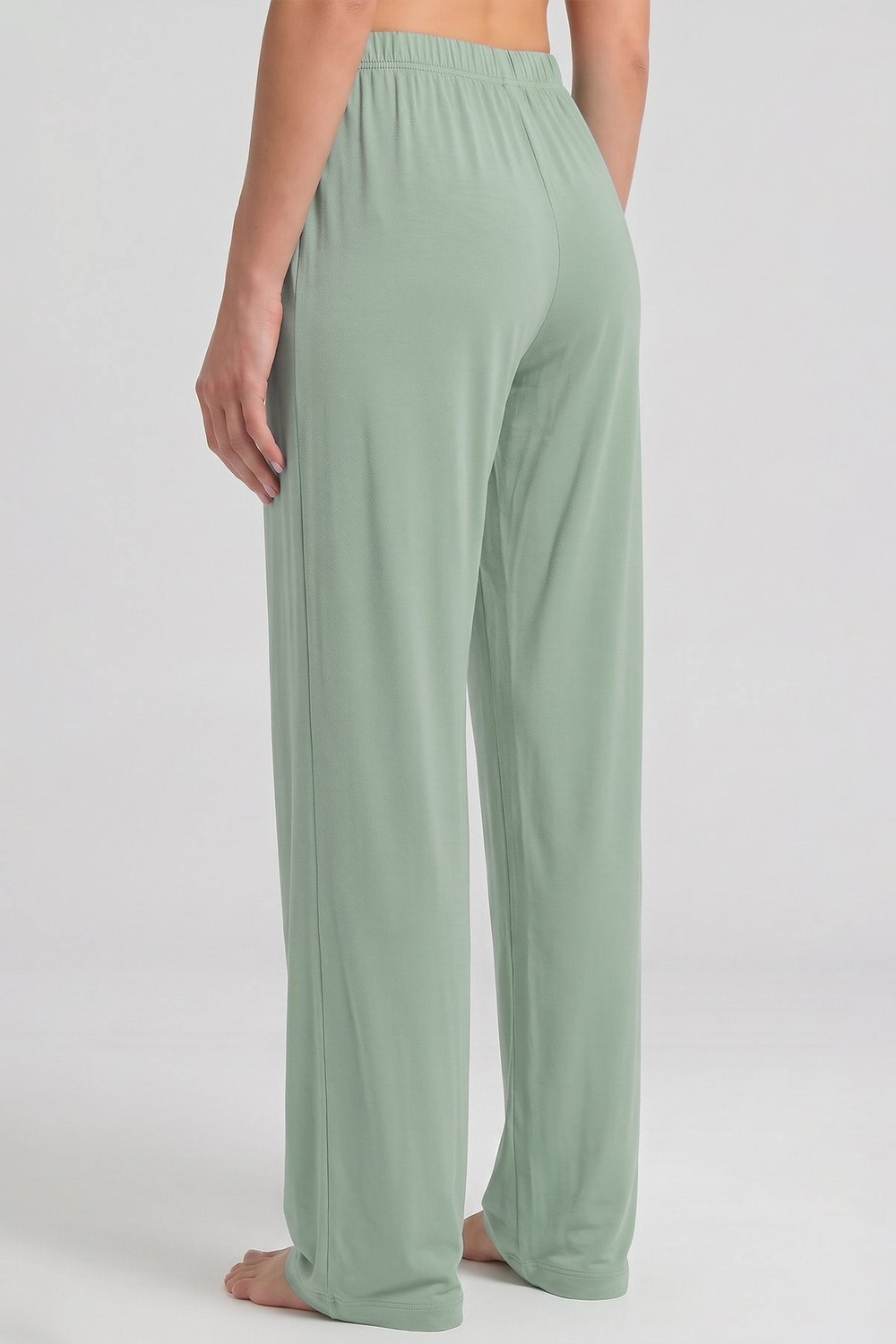 Mısırlı Kadın Viskon Düz Kesim Alt Pijama Mint
