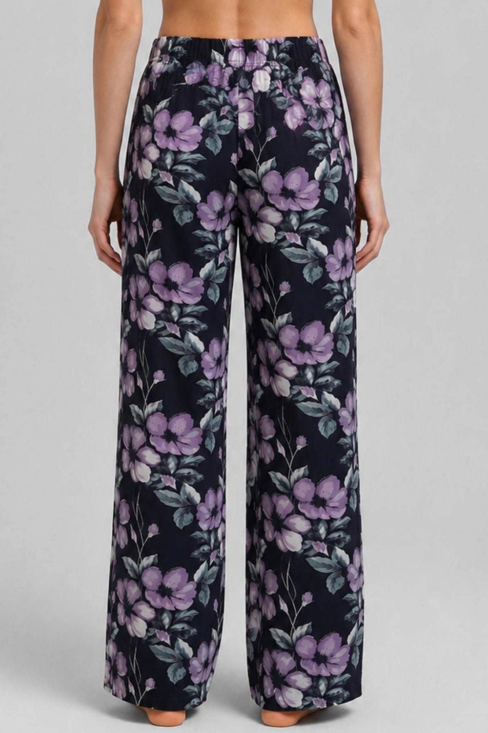 Mısırlı Kadın Viskon Alt Pijama Siyah