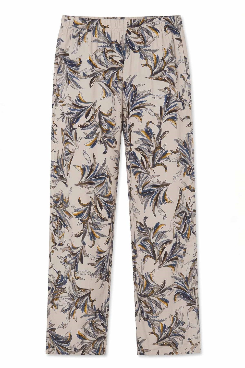 Mısırlı Kadın Viskon Çiçekli Alt Pijama Taş Rengi