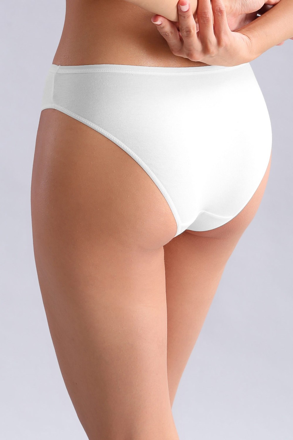 Mısırlı Modal by TENCEL HERA Brief İnce Lastikli 3lü Slip Külot Beyaz