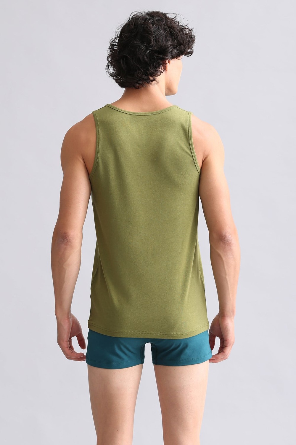 Mısırlı Modal by TENCEL HERCULES Slim Fit Basic Atlet Haki