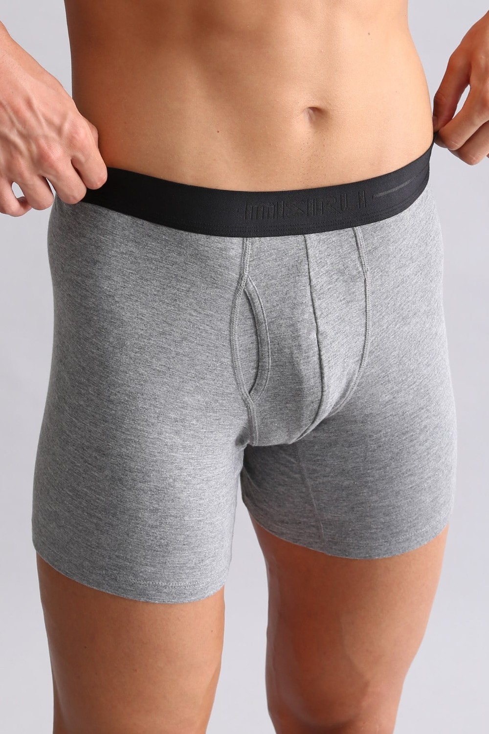 Mısırlı Modal by TENCEL SPARTACUS PLUS PERFORMANCE Long Boxer Gri Melanj