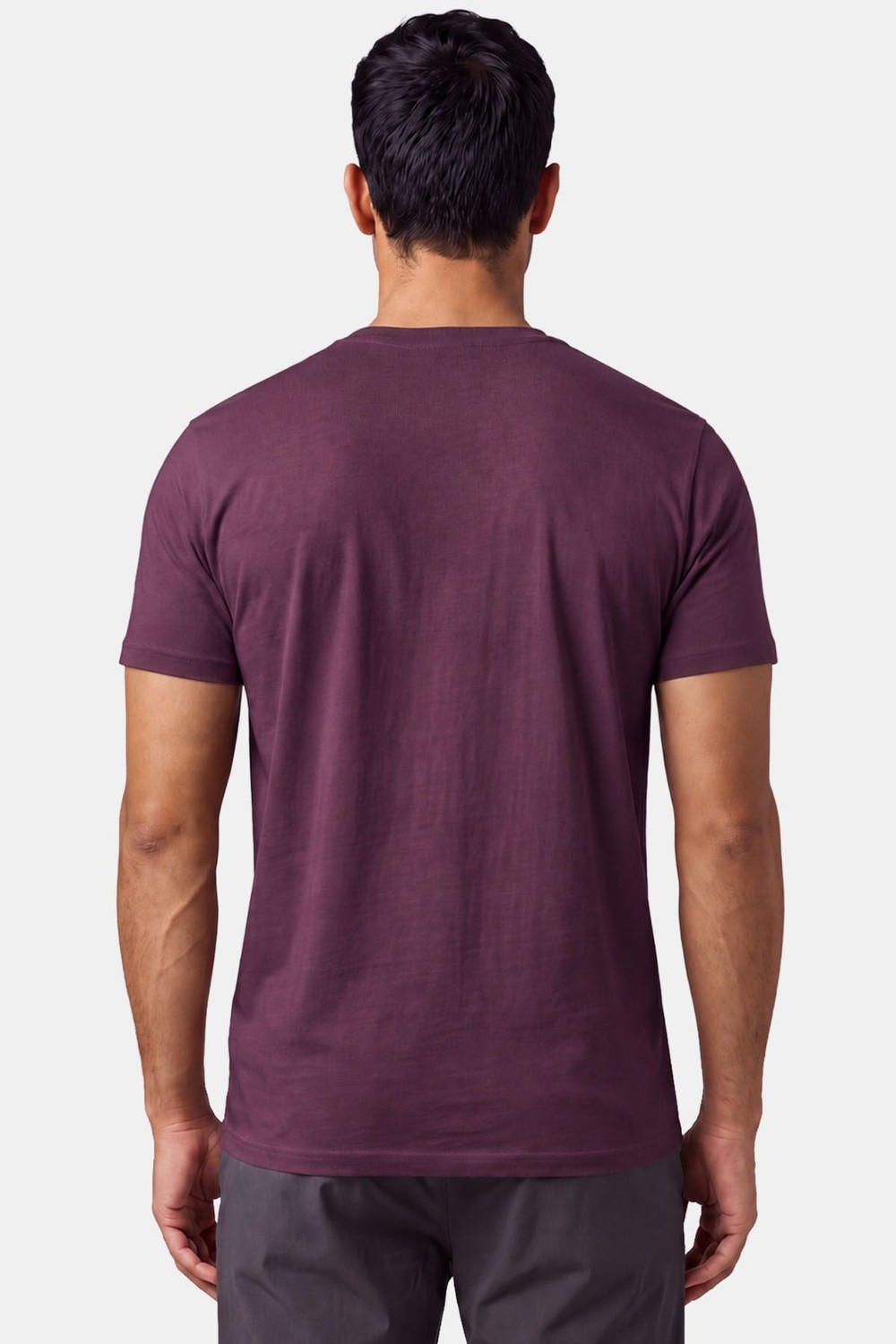 Mısırlı ORGANIC Pamuklu HERCULES Slim Fit Bisiklet Yaka Fanila Mor