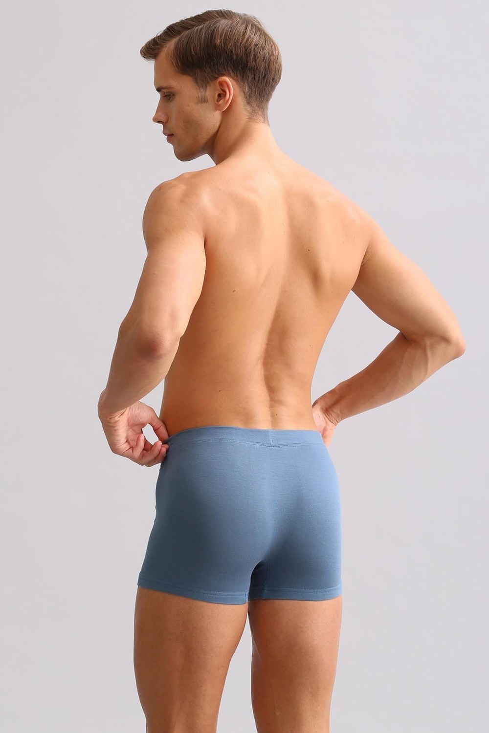 Mısırlı ORGANIC Pamuklu ZEUS LUXURY Regular Fit Metal Armalı Boxer Gece Mavisi