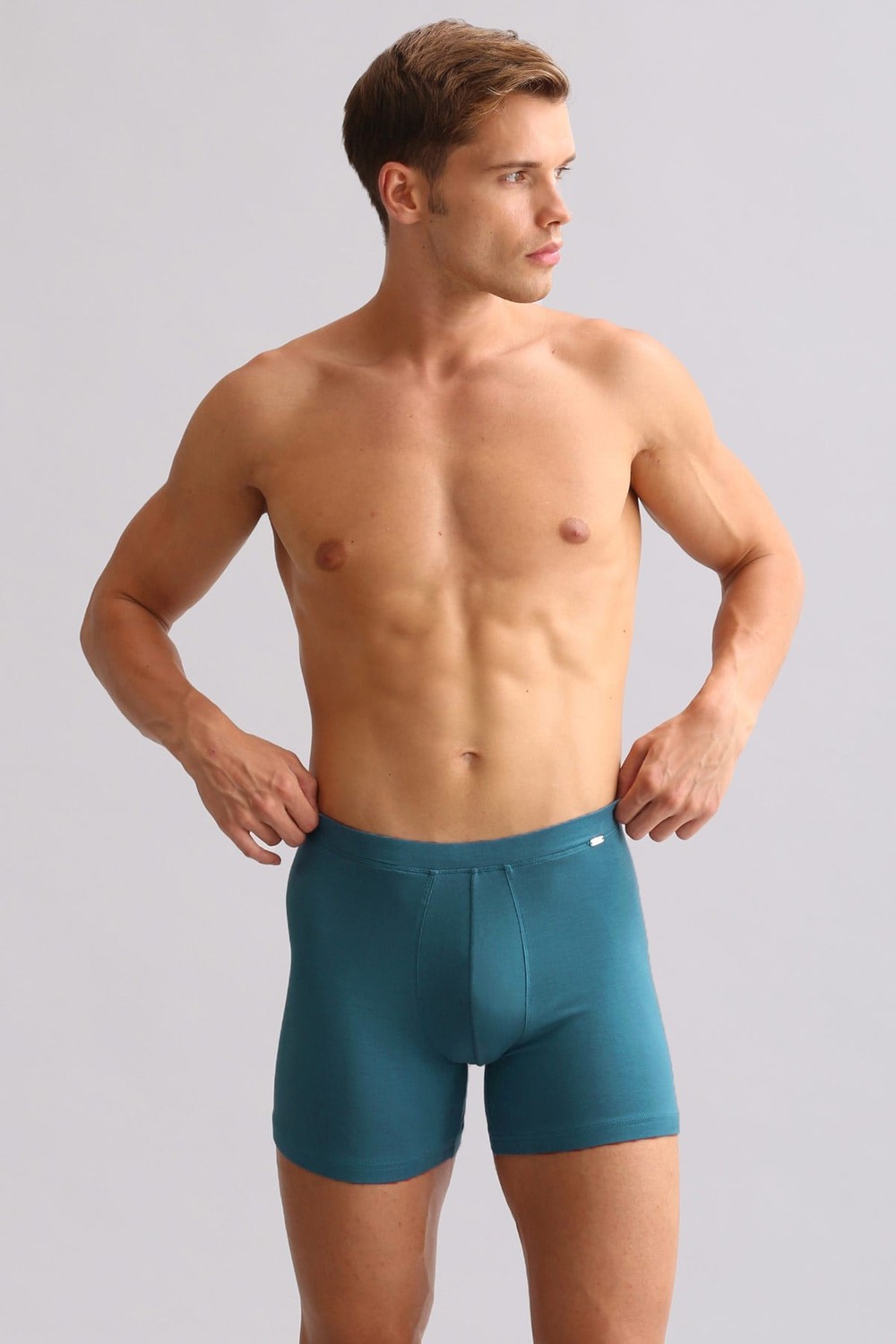 Mısırlı ORGANIC Pamuklu ZEUS LUXURY Regular Fit Metal Armalı Long Boxer Fit Green
