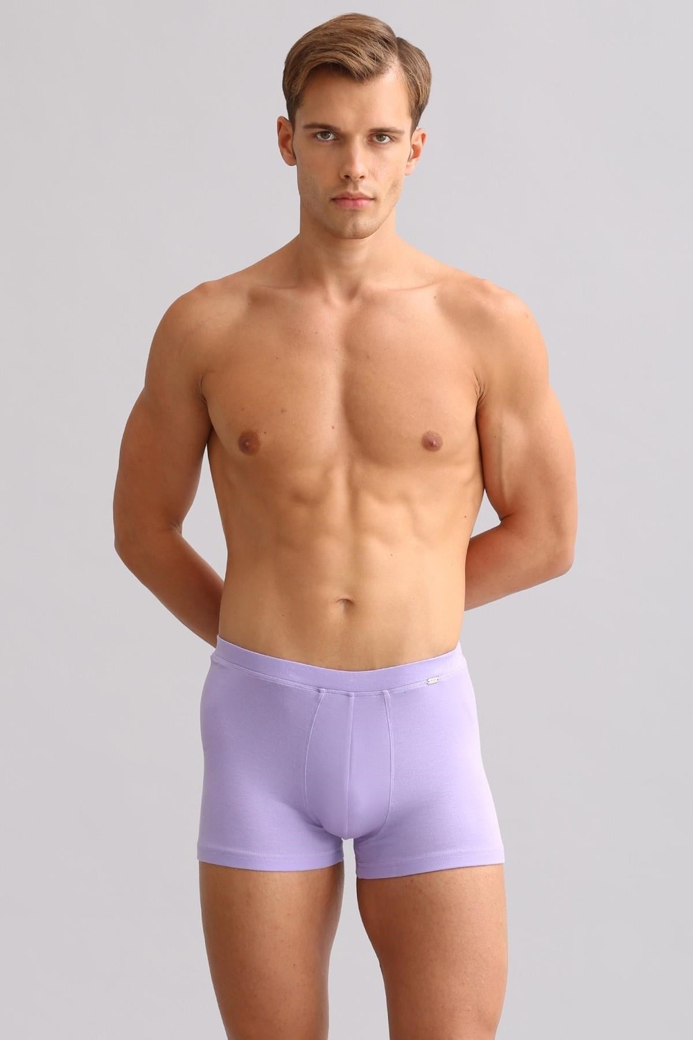 Mısırlı ORGANIC Pamuklu ZEUS LUXURY Regular Fit Metal Armalı Boxer Mor