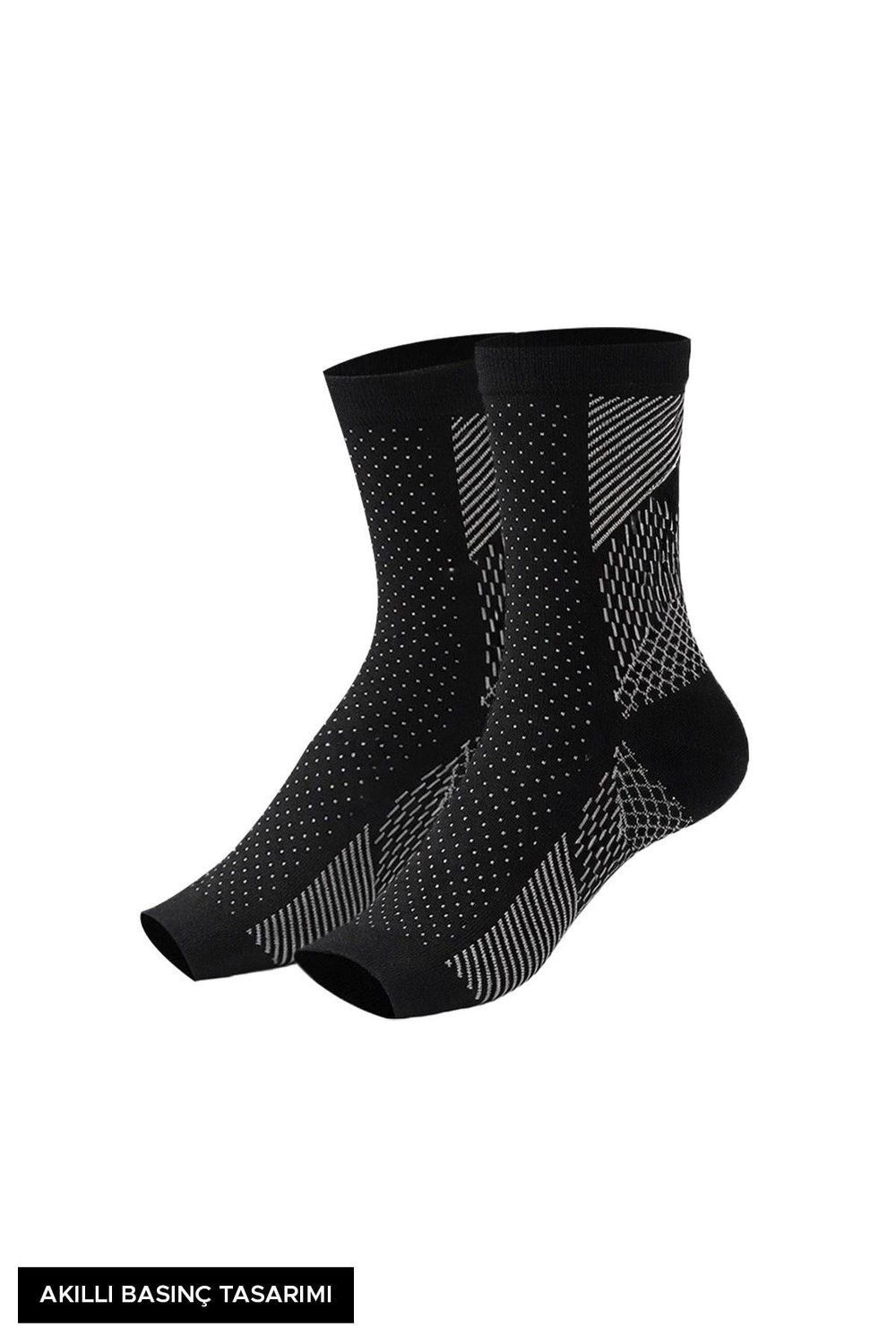 Mısırlı Unisex Ağrı Azaltıcı Sıkılaştırıcı Çorap Siyah