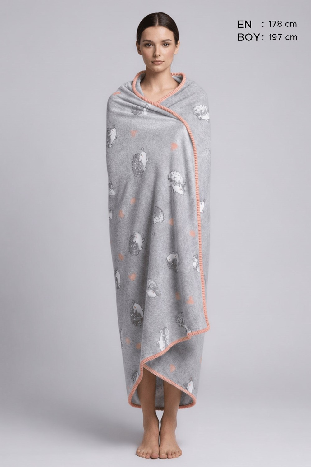 Mısırlı Unisex Polar Battaniye Gri