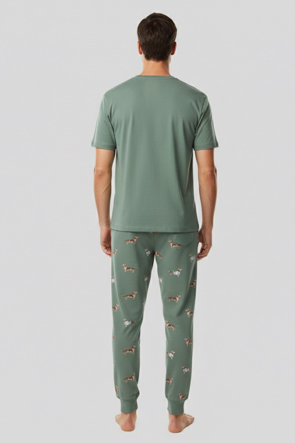 Pamuklu Kısa Kollu Pijama Takım Çağla Yeşili