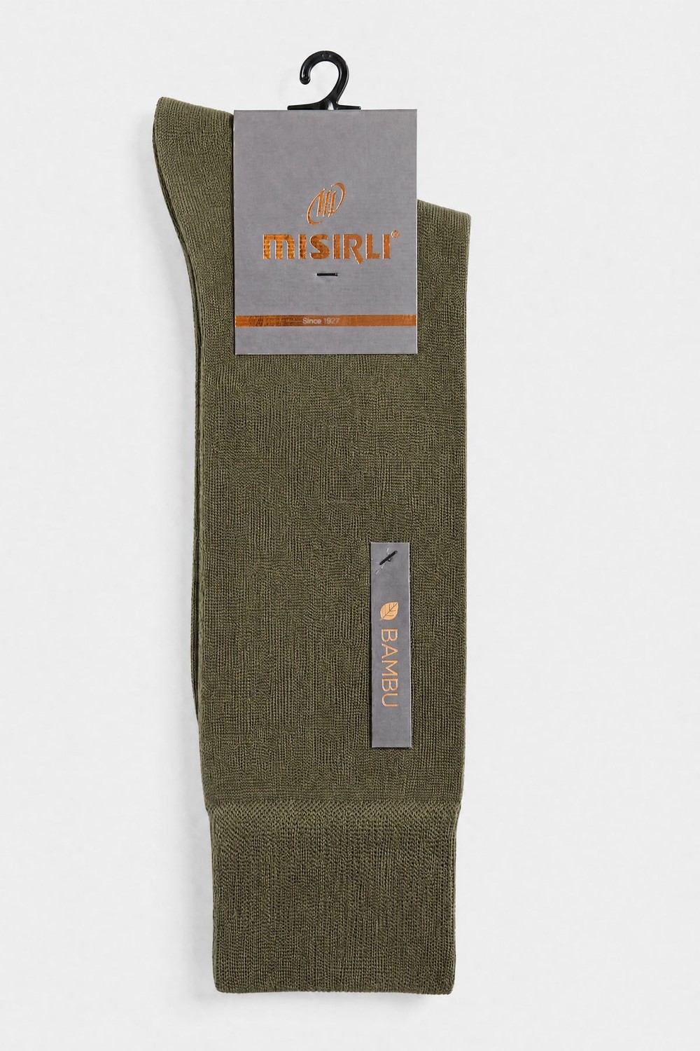 Unisex Bambu Microfiber Süper İnce Uzun Soket Çorap Haki