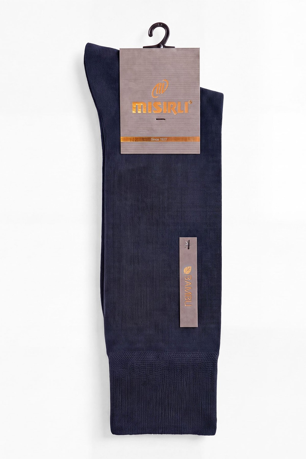 Unisex Bambu Microfiber Süper İnce Uzun Soket Çorap Lacivert