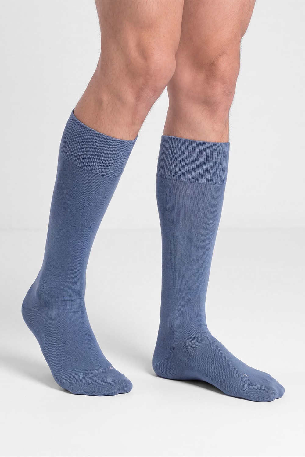 Unisex Bambu Microfiber Süper İnce Uzun Soket Çorap Gece Mavisi