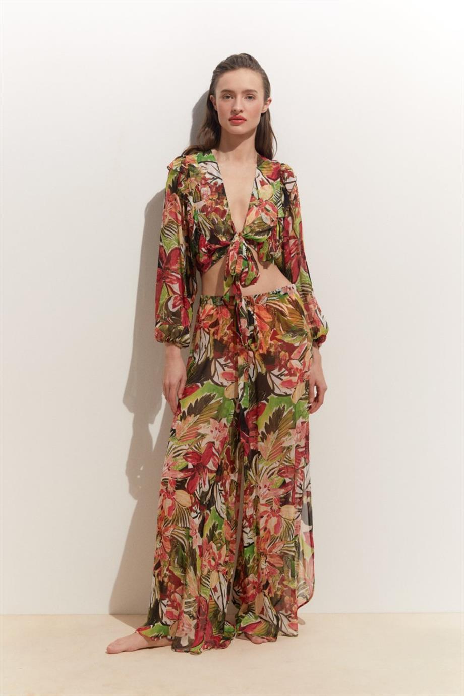 Flowers Anemon Kimono Üst