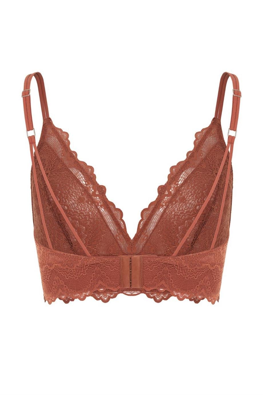 Flame Deep Plunge Bralette Cinnamon
