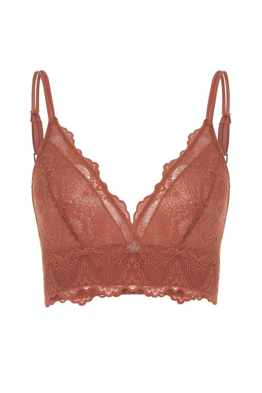 Flame Deep Plunge Bralette Cinnamon