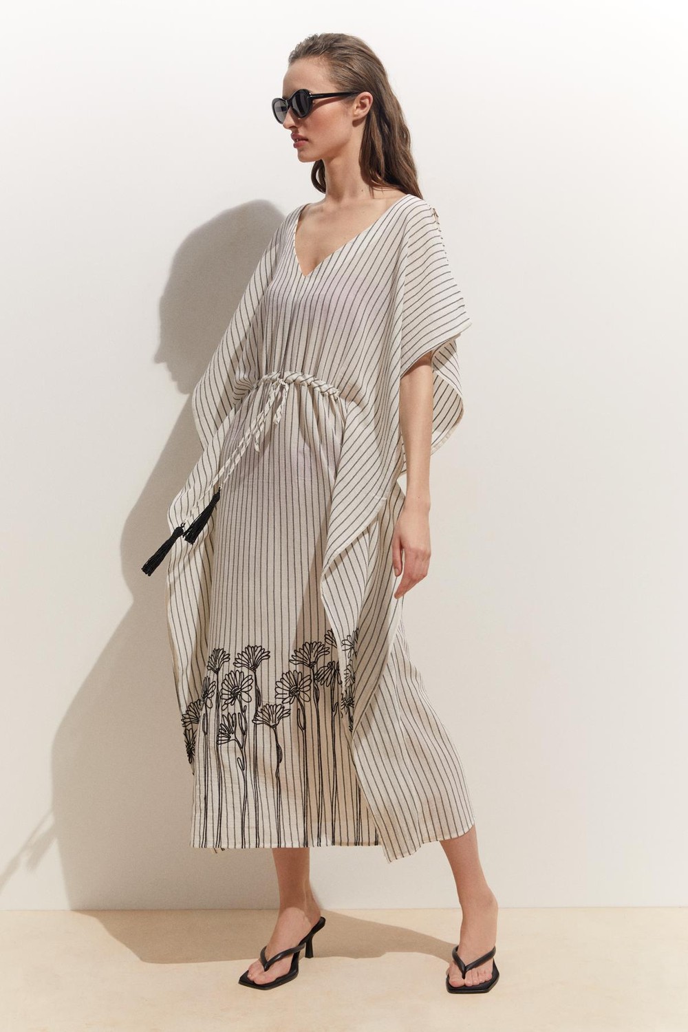 Striped Crude Galapagos Long Caftan