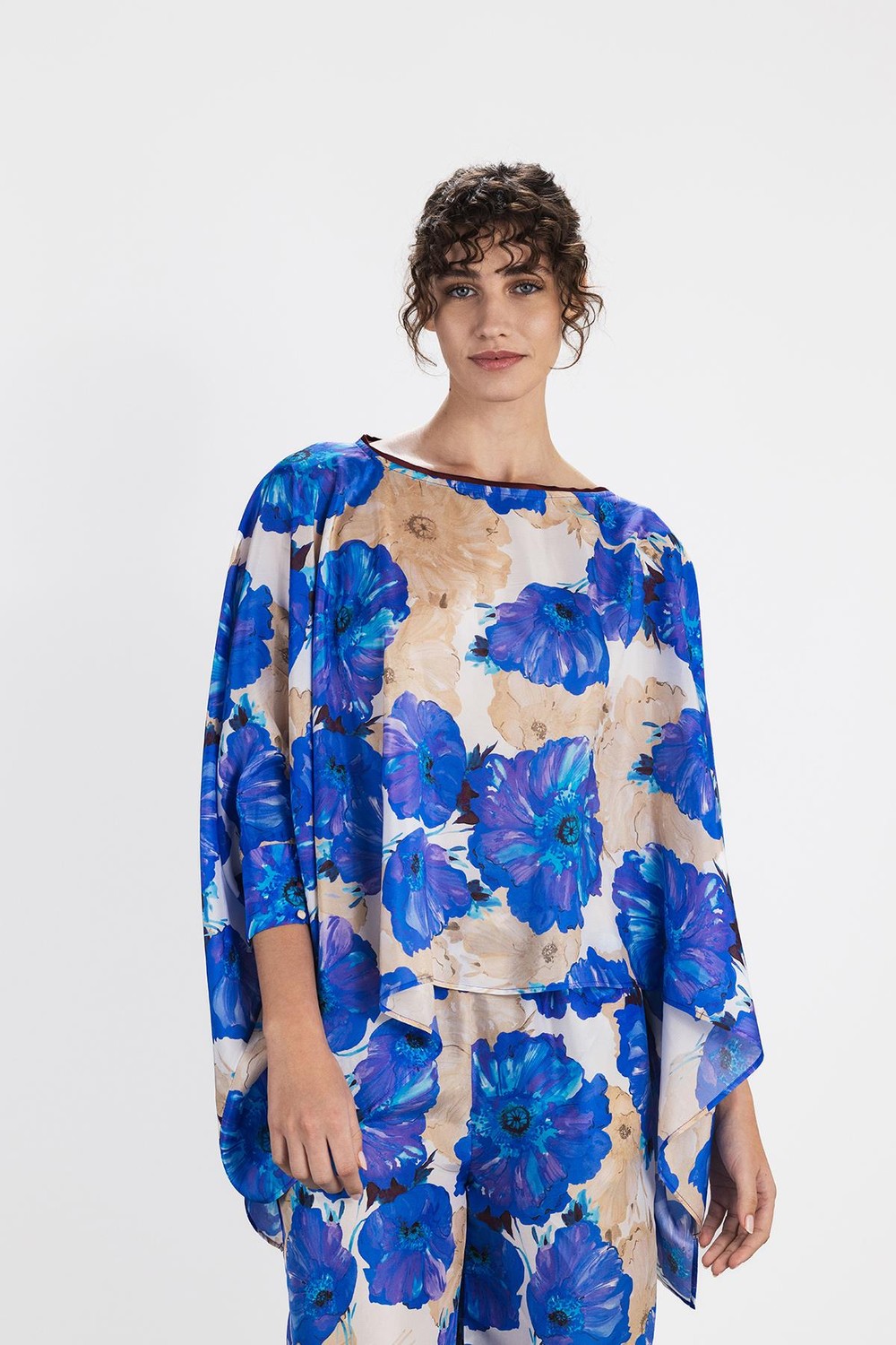 Hawaii Long Sleeve Silk Top