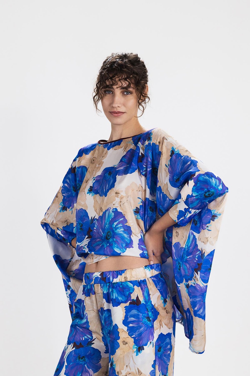 Hawaii Long Sleeve Silk Top