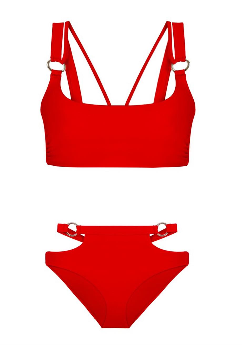 Scarlet Crop Bikini Üstü