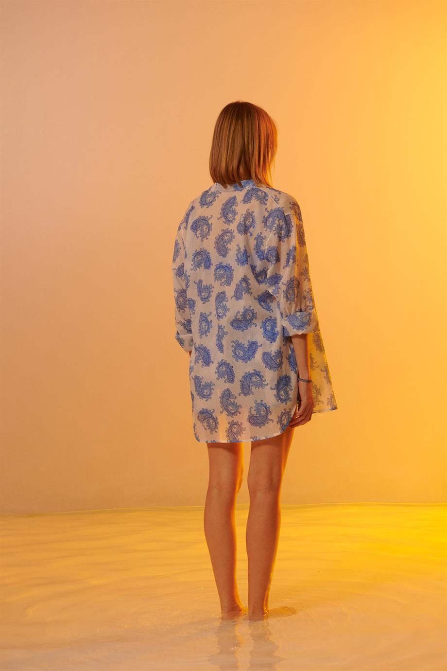 Sophia Shirt Blue Printed
