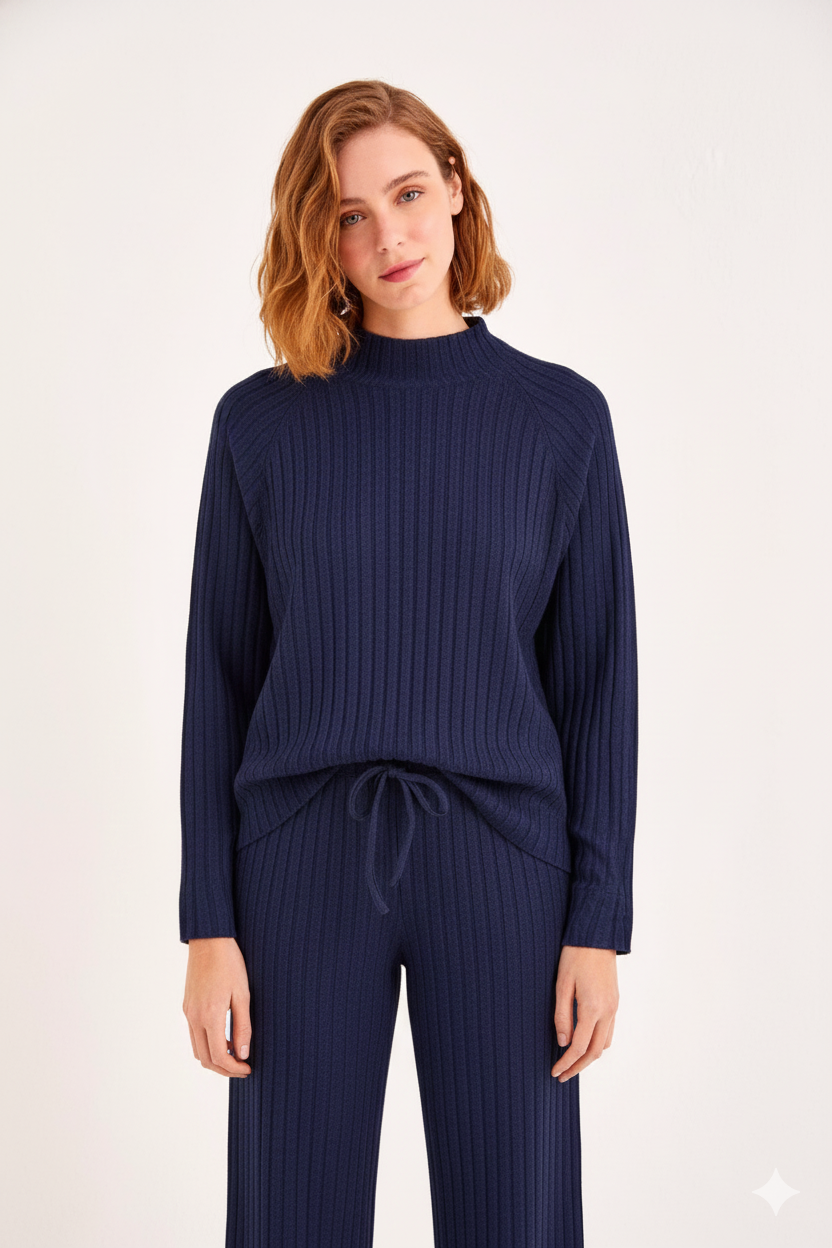 Winter Loungewear Cowl Neck T-Shirt
