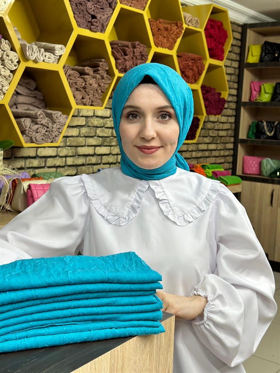Bambu Eşarp A. Turkuaz (36 Numara)