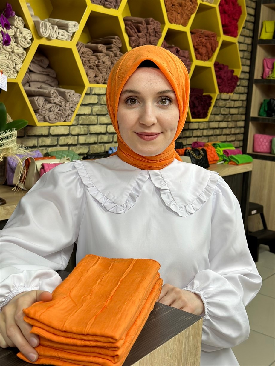 Bambu Eşarp Açık Turuncu (33 Numara)