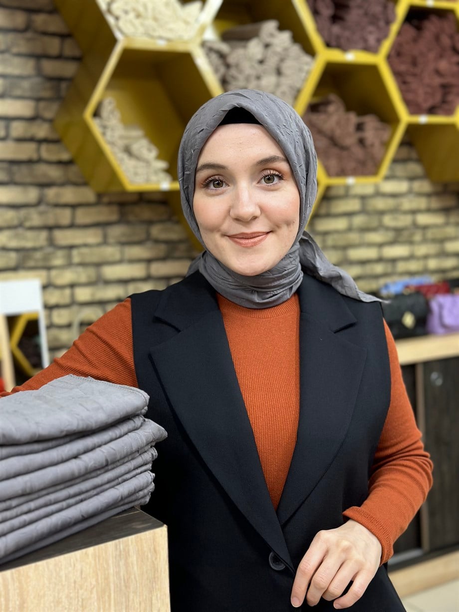 Bambu Eşarp Gri (9 Numara)