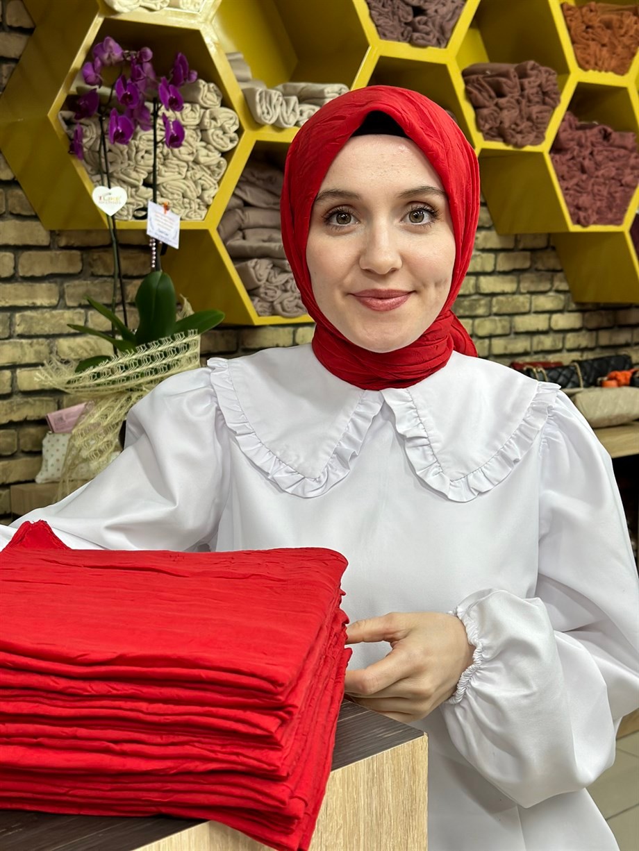 Bambu Eşarp Kırmızı (22 Numara)
