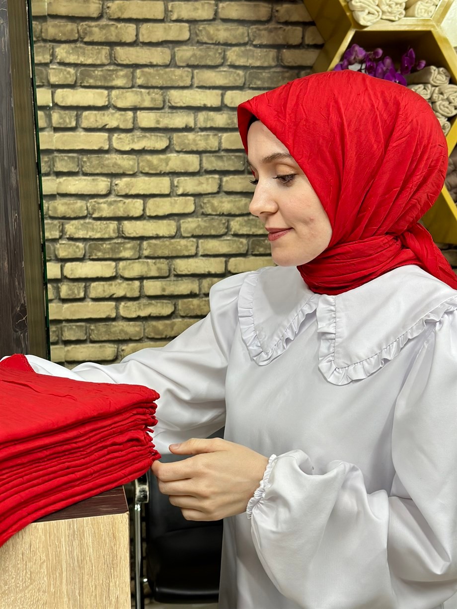 Bambu Eşarp Kırmızı (22 Numara)