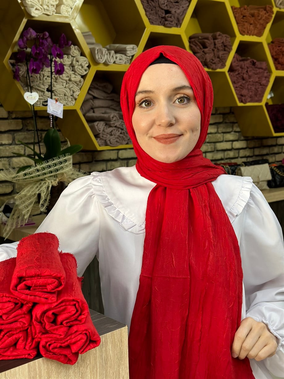 Bambu Şal Kırmızı (27 Numara)
