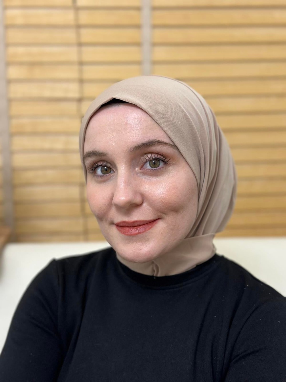 Çıtçıtlı Şal  Açık Kahverengi