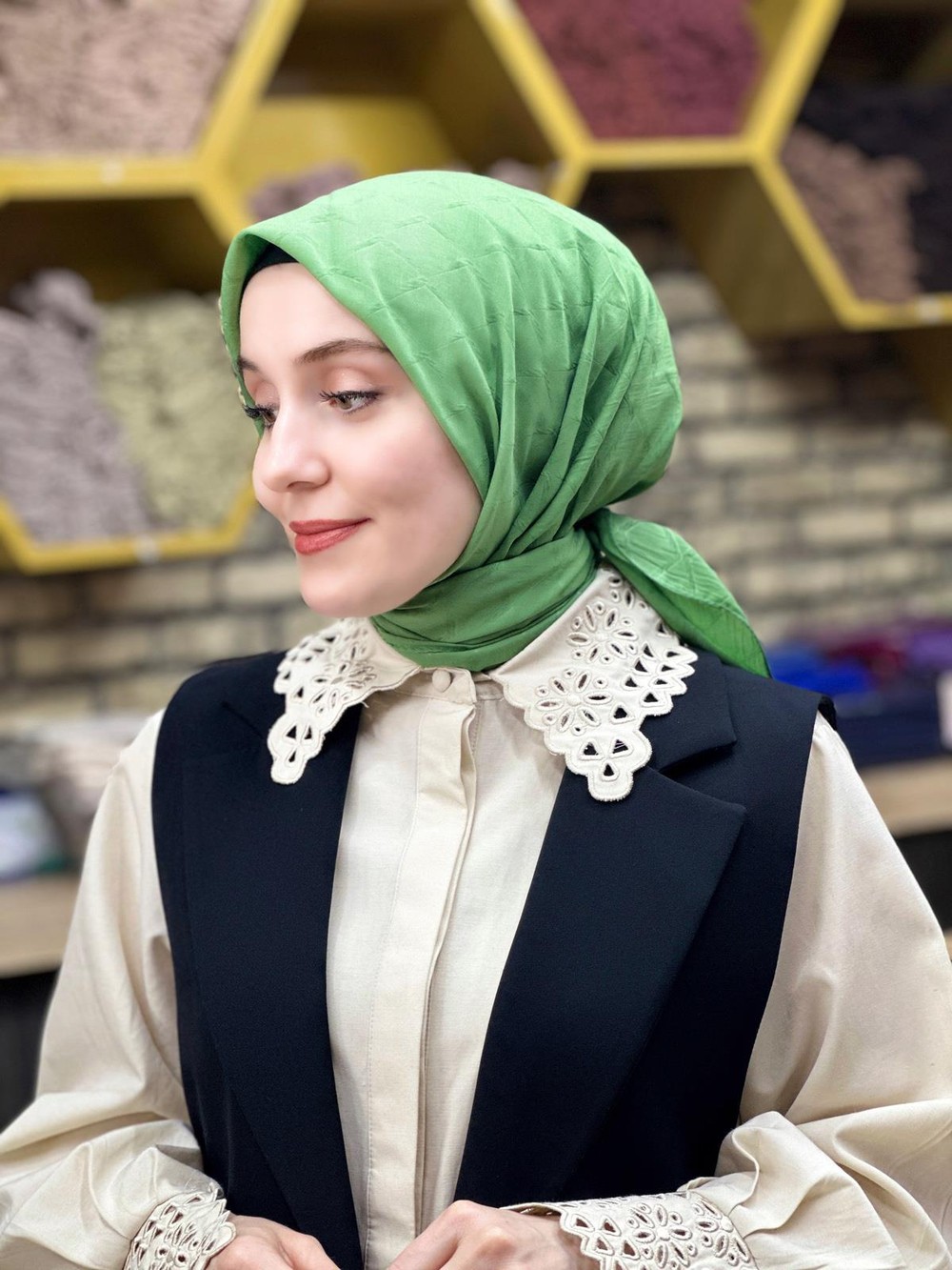 Jakarlı Bambu Eşarp