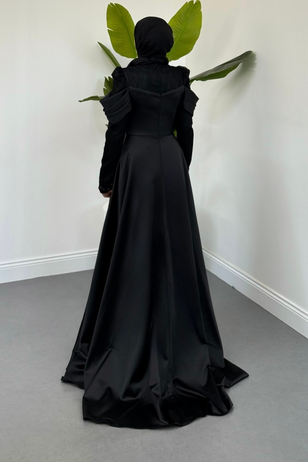 Alessandra Saten Prenses Abiye Siyah 